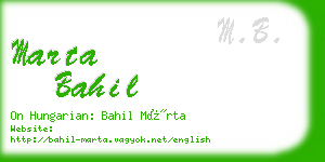 marta bahil business card